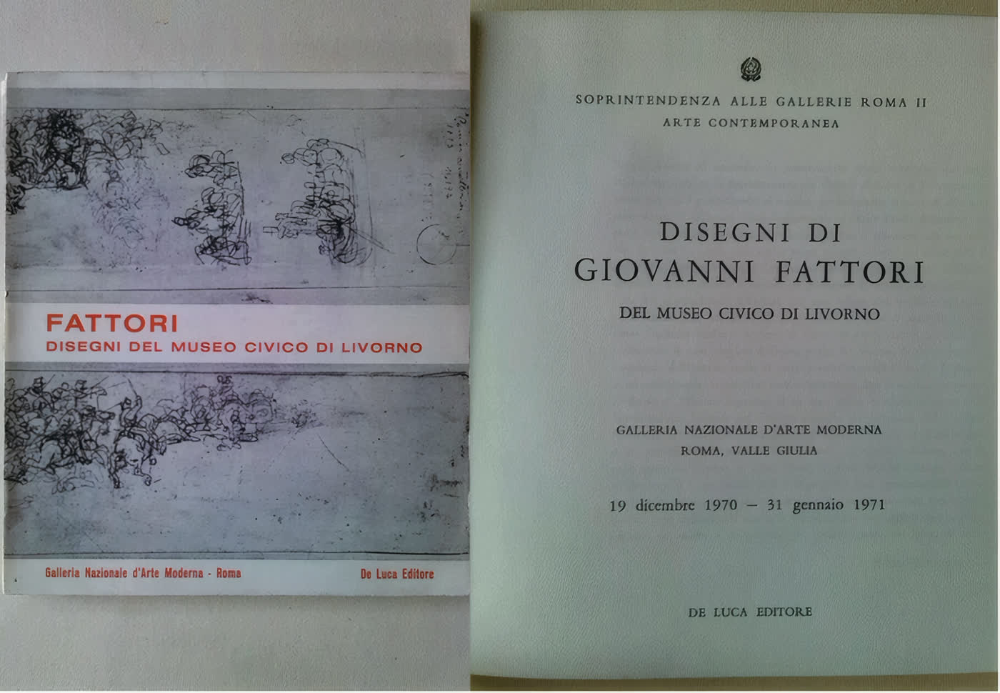 Catalogo d'epoca dei disegni di Giovanni Fattori del Museo Civico di Livorno